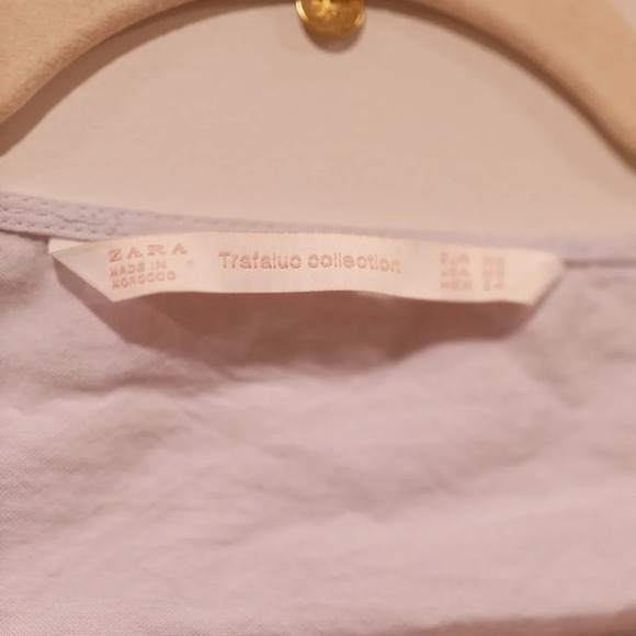 Zara Trafaluc  Collection Sky Blue Wrap Top With Balloon Sleeves - Size XS - Picture 6 of 13